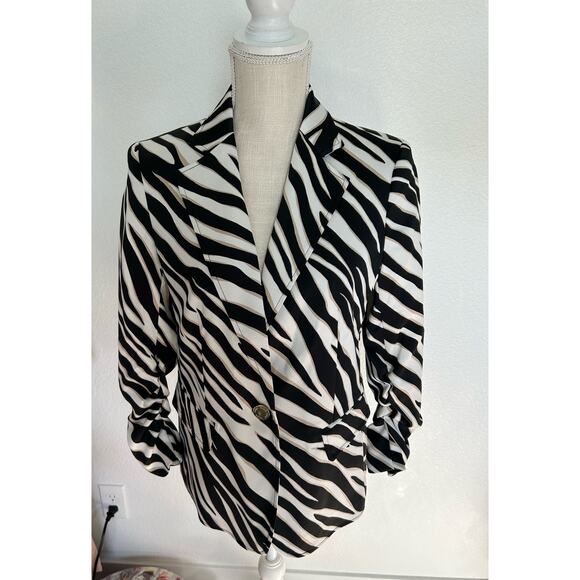 Anne Klein Animal Print Latter Blazer - S - Picture 1 of 7